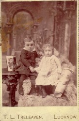 Children with Queen Victoria toy?