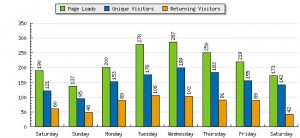 A week in the statistical life of knitnut.net