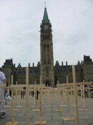 InSite crosses at Parliament Hill