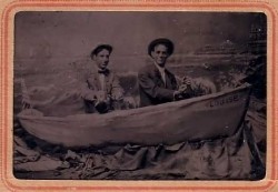 Tintype: Men in a boat