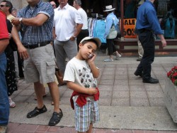 Kid on cellphone