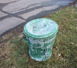 Antique garbage can