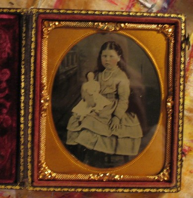 Tintype: Girl with Doll