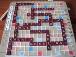 Deb's Christmas Scrabble Board