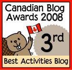 Canadian Blog Award 2008: 3rd Best Activities Blog