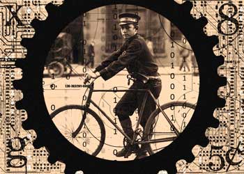 Techno-Vintage Bicycle Boy